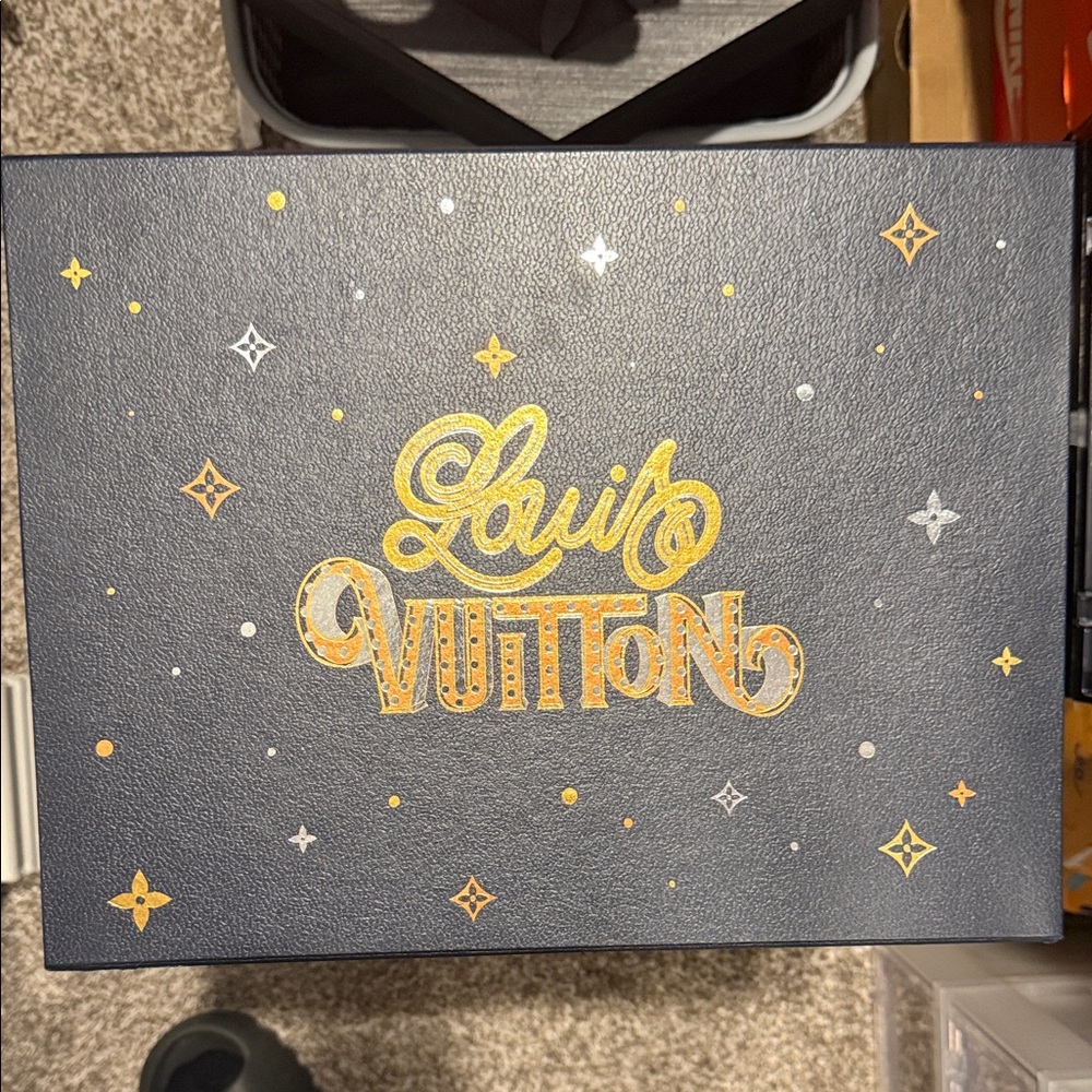 Louis Vuitton Dark Gray Box with Gold Accents